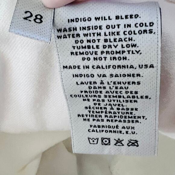 J Brand White Straight Skinny Button Fly Jeans Size 28 Modern Classic - Picture 11 of 11